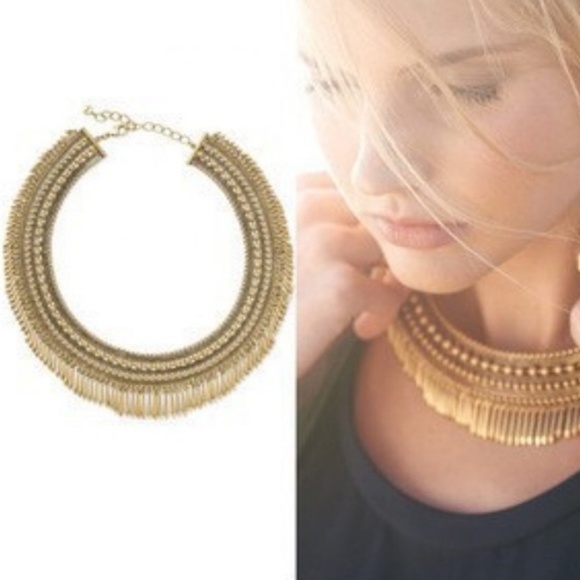 Stella & Dot Jewelry - :: Stella & Dot Gold Tansy Fringe Collar Necklace